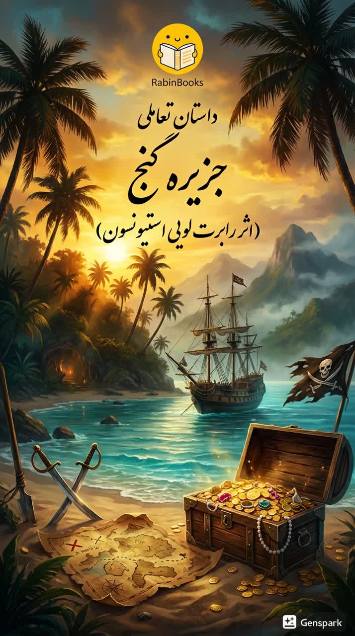 جلد کتاب جزیره گنج (اثر رابرت لویی استیونسون)
