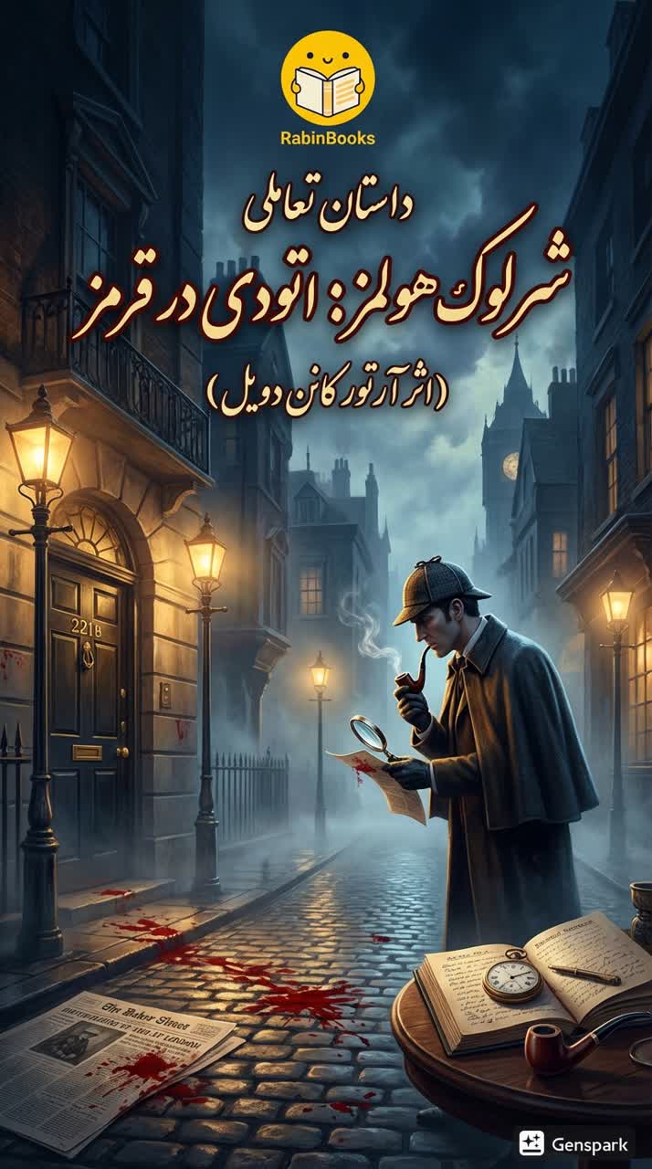 جلد کتاب شرلوک هولمز: اتودی در قرمز لاکی