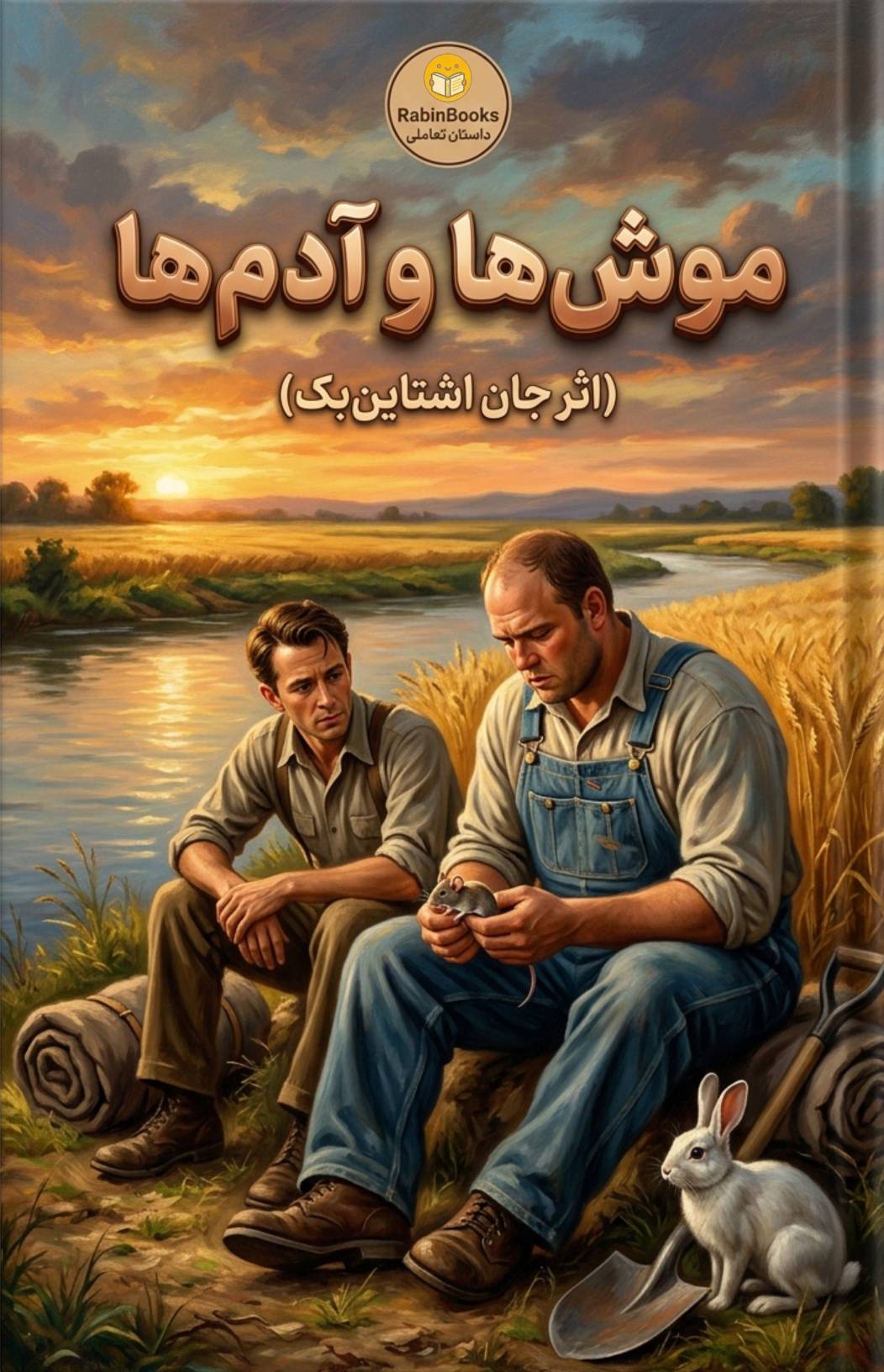 جلد کتاب موش‌ها و آدم‌ها (جان اشتاین‌بک)