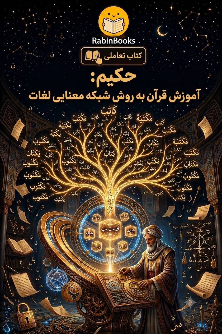 جلد کتاب حکیم: آموزش واژگان قرآن به روش شبکه معنایی لغات
