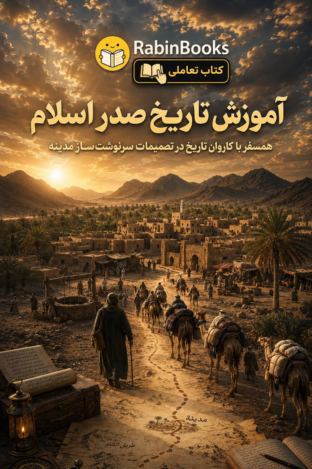 جلد کتاب  آموزش تاریخ صدر اسلام: همسفر با کاروان تاریخ در تصمیمات سرنوشت‌ساز مدینه
