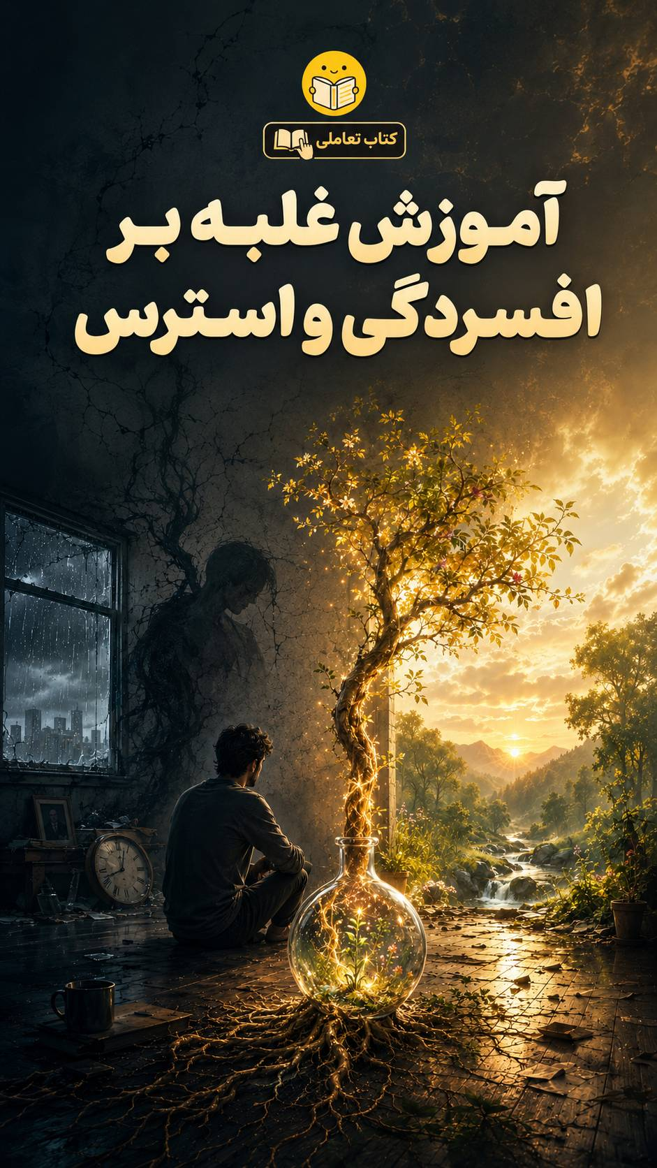جلد کتاب  کیمیاگری درون: آموزش غلبه بر افسردگی و استرس