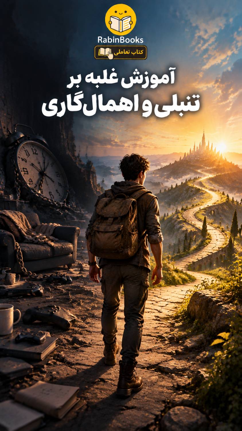 جلد کتاب آموزش غلبه بر تبلی و اهمال‌کاری