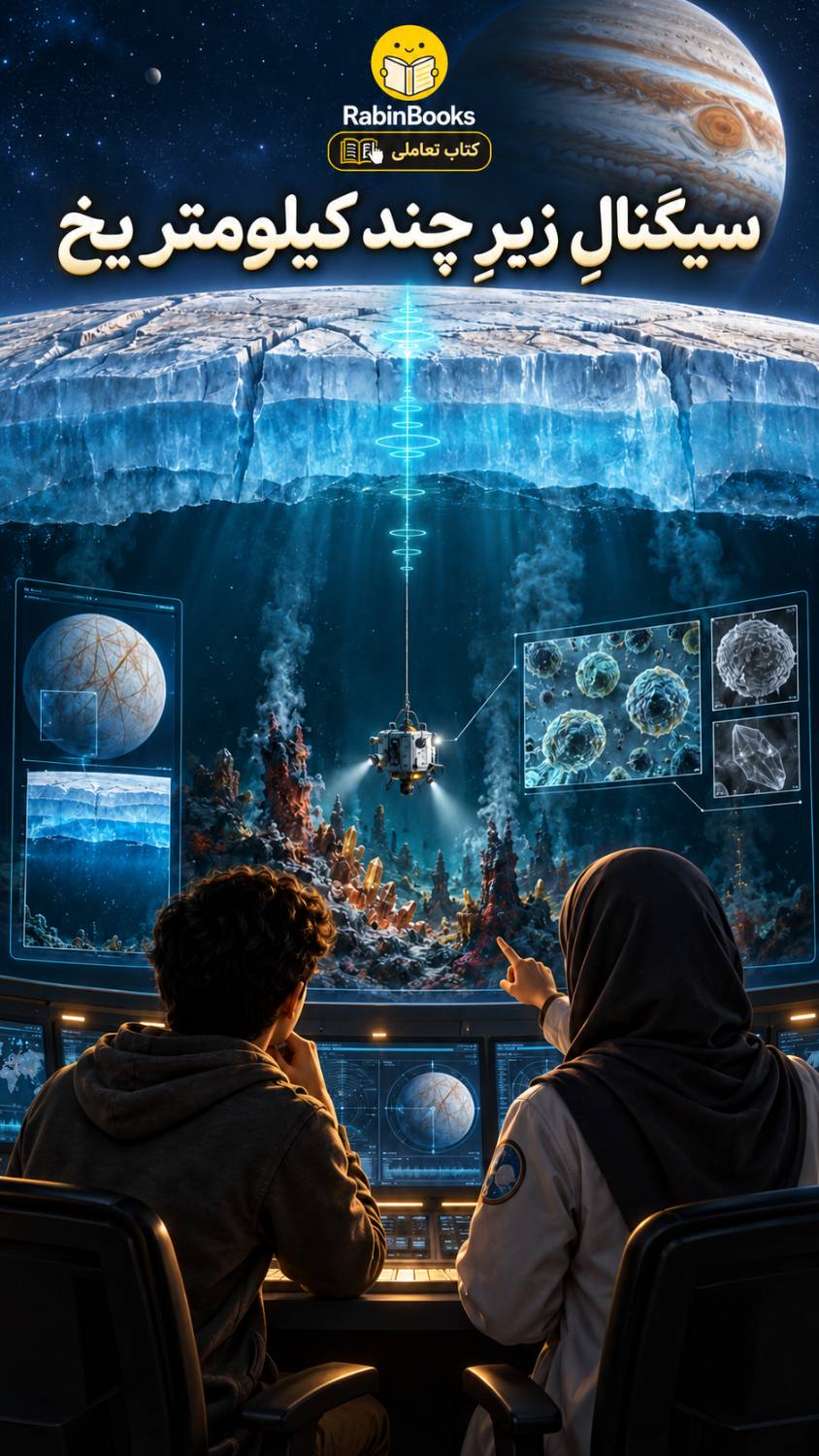 جلد کتاب سیگنالِ زیرِ چند کیلومتر یخ