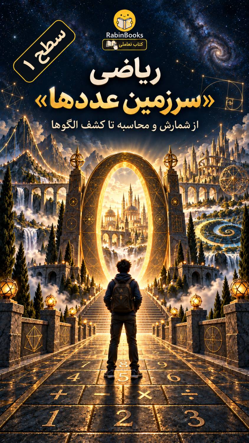 جلد کتاب ریاضی سطح یک — «سرزمین عددها»