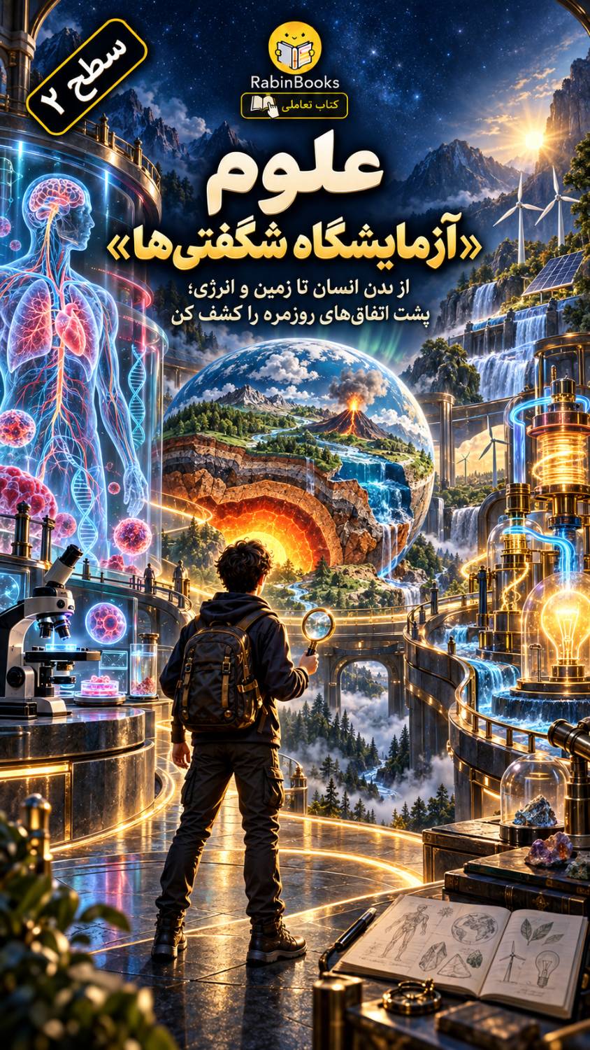 جلد کتاب علوم — «آزمایشگاه شگفتی‌ها» 
