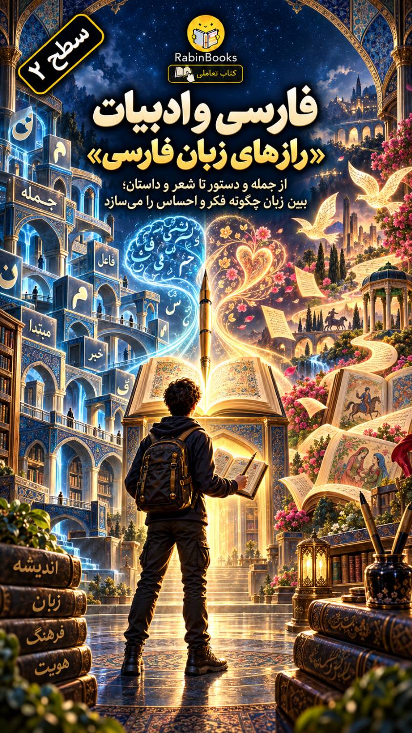 جلد کتاب  فارسی و ادبیات — «رازهای زبان فارسی» 