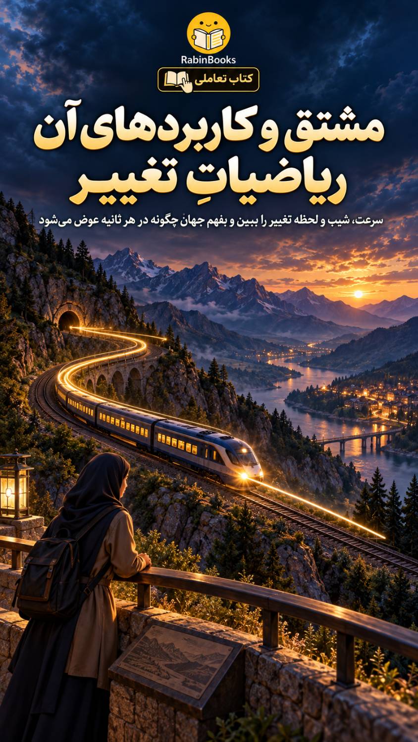 جلد کتاب مشتق و کاربردهای آن — «ریاضیاتِ تغییر»