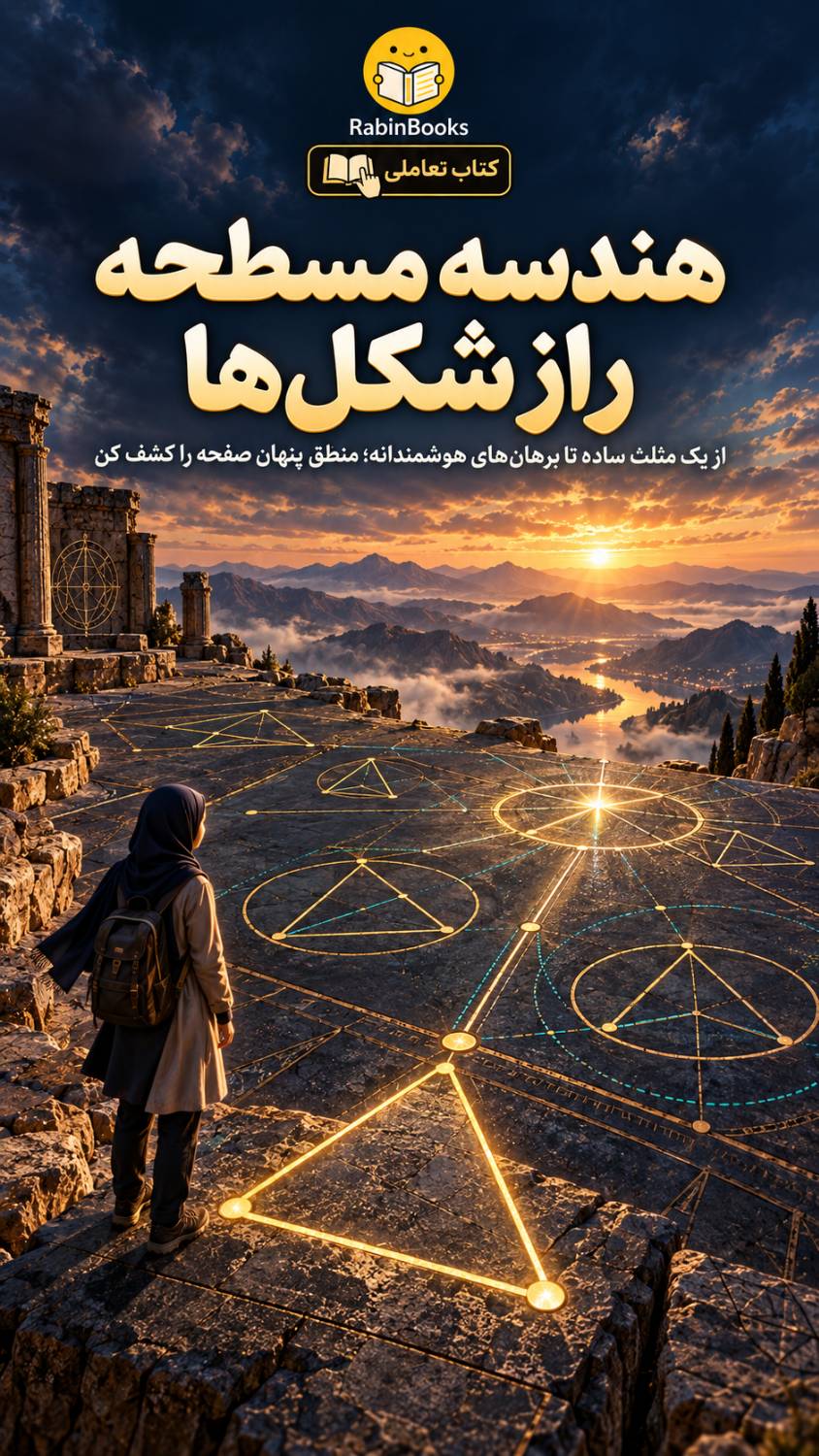 جلد کتاب هندسه مسطحه — «راز شکل‌ها»