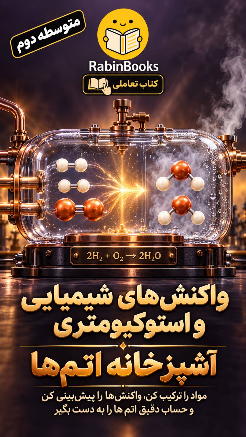 جلد کتاب  واکنش‌های شیمیایی و استوکیومتری
