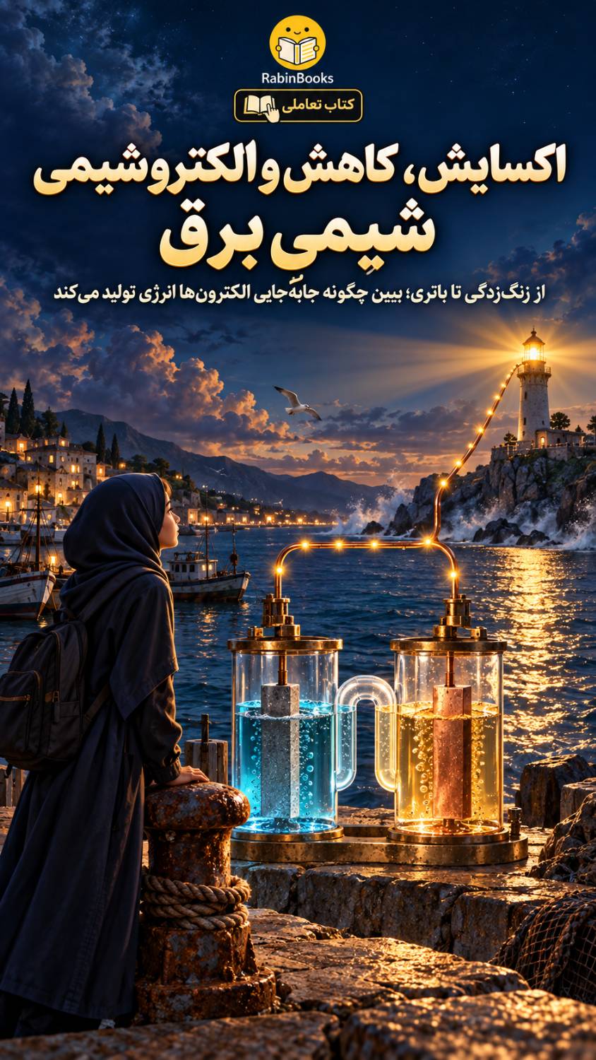 جلد کتاب  اکسایش، کاهش و الکتروشیمی