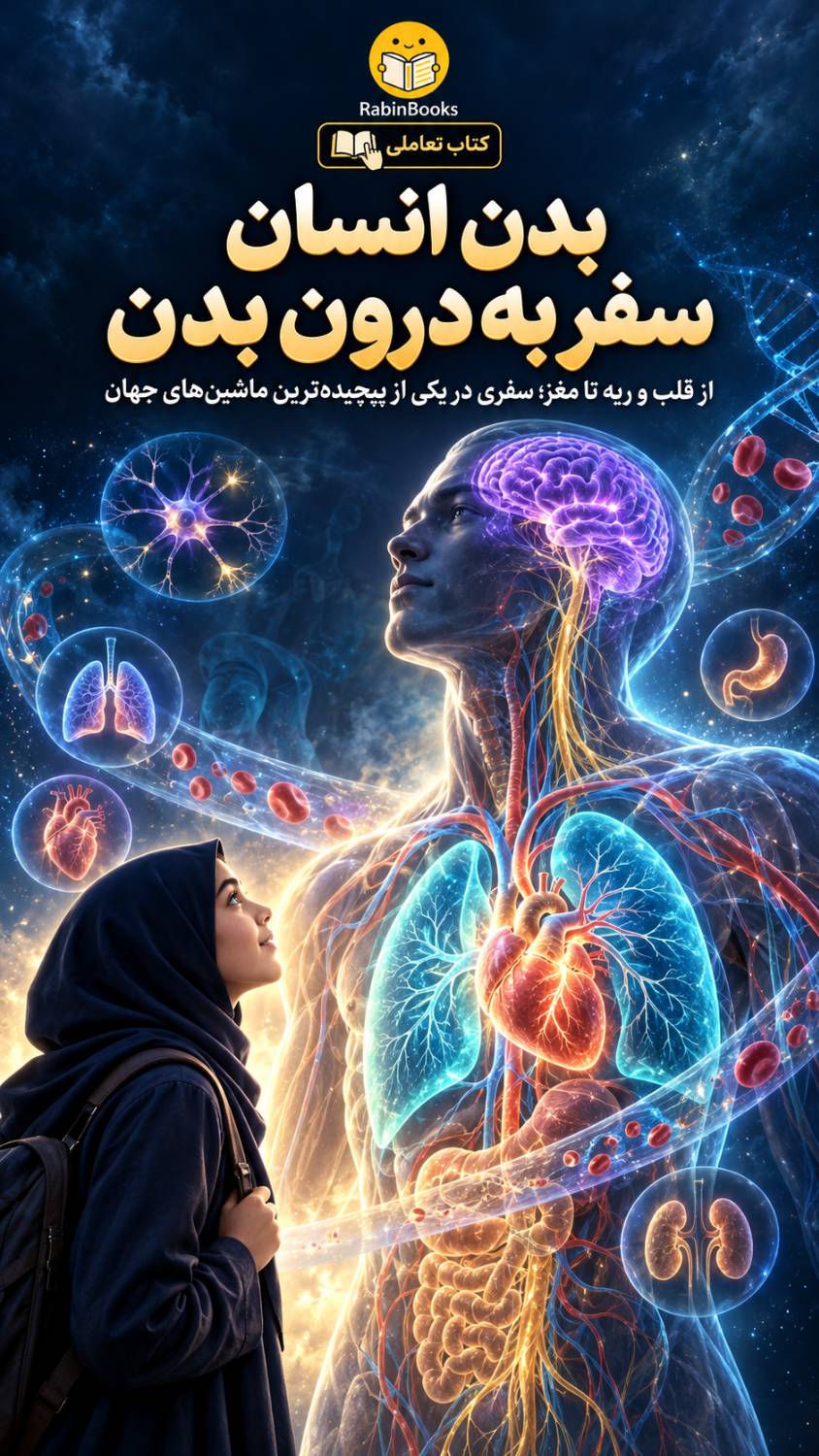 جلد کتاب بدن انسان — «سفر به درون بدن»