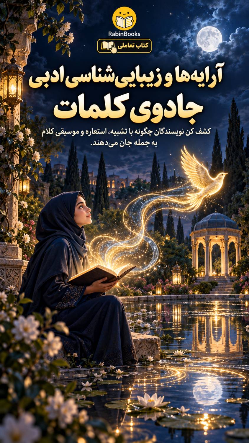جلد کتاب آرایه‌ها و زیبایی‌شناسی ادبی